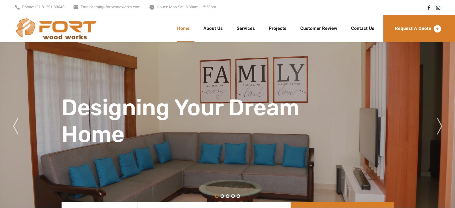 Fort Woodworks website design