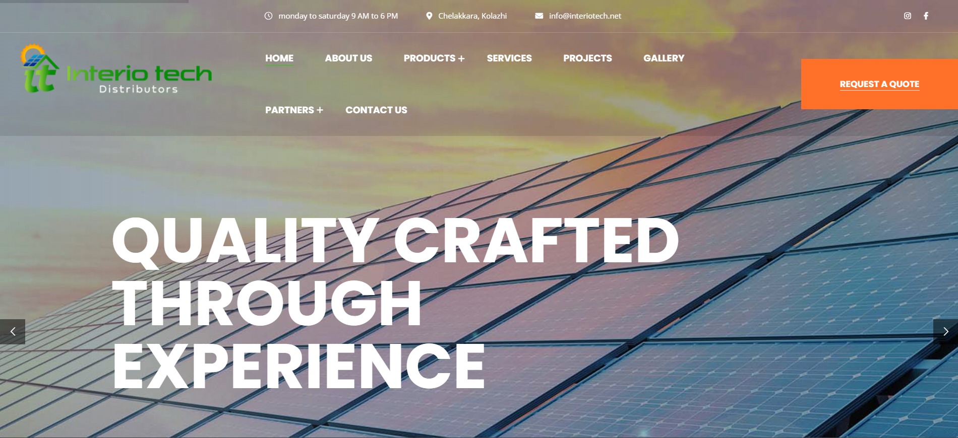 Interio Tec website design